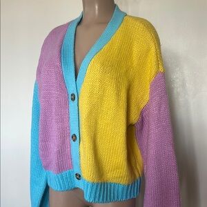 FOREVER 21 Colorful Women's Cardigan Sweater sz 3X “